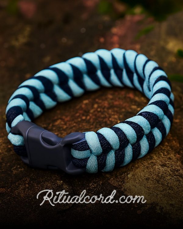 Pulsera Paracord Azul Claro & Azul Oscuro Ocean