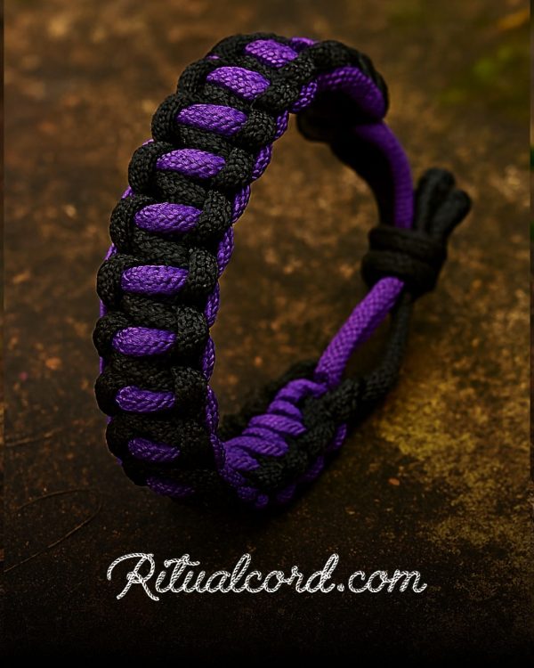 Pulsera Paracord Negro & Púrpura Dark Spirit