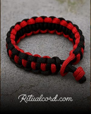Pulsera Paracord Negro & Rojo Inferno Pulsera Paracord Negro & Rojo Inferno