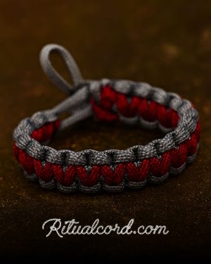 Pulsera Paracord Rojo & Gris Titan Pulsera Paracord Rojo & Gris Titan