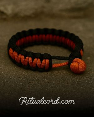 Pulsera Paracord Negro & Naranja Blaze Pulsera Paracord Negro & Naranja Blaze