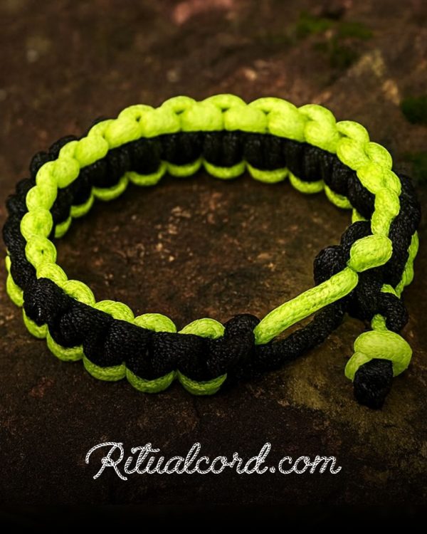 Pulsera Paracord Negro & Verde Neon Toxic