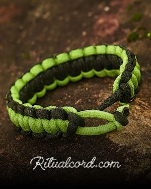 Pulsera Paracord Verde & Negro Survival Pulsera Paracord Verde & Negro Survival