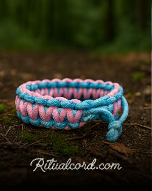 Pulsera Paracord Rosa & Azul Mystic Flow Pulsera Paracord Rosa & Azul Mystic Flow