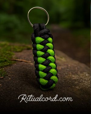 Llavero Paracord Negro & Verde Neon Venom Key Llavero Paracord Negro & Verde Neon Venom Key