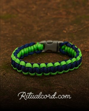 Pulsera Paracord Verde & Azul Vital